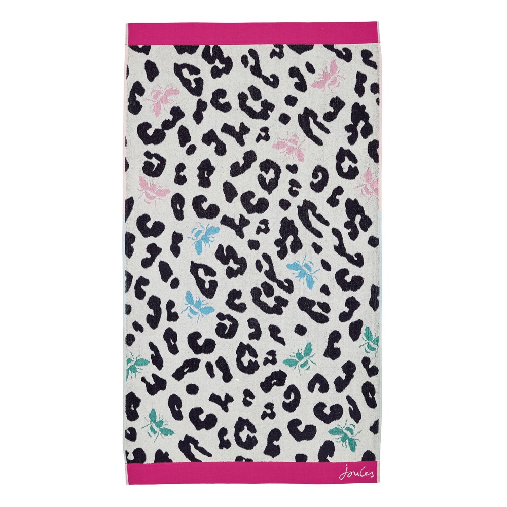 Leopard Bee Cotton Towels by Joules in Multi